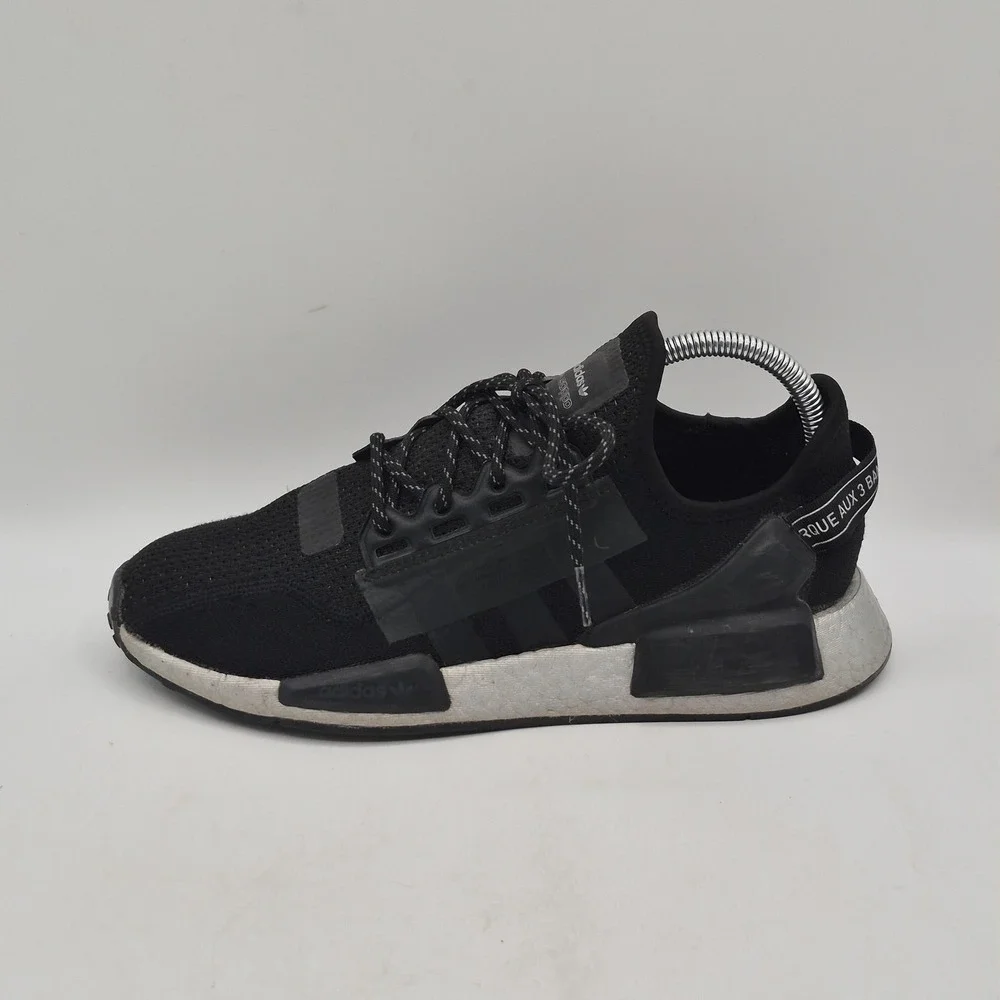 Adidas NMD R1 V2 Shoes Womens Size 8 Black Mesh Running Athletic Sneakers FW5449